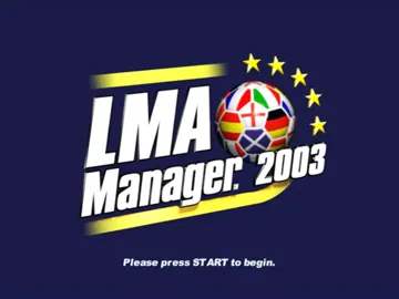 LMA Manager 2003 (Europe) screen shot title